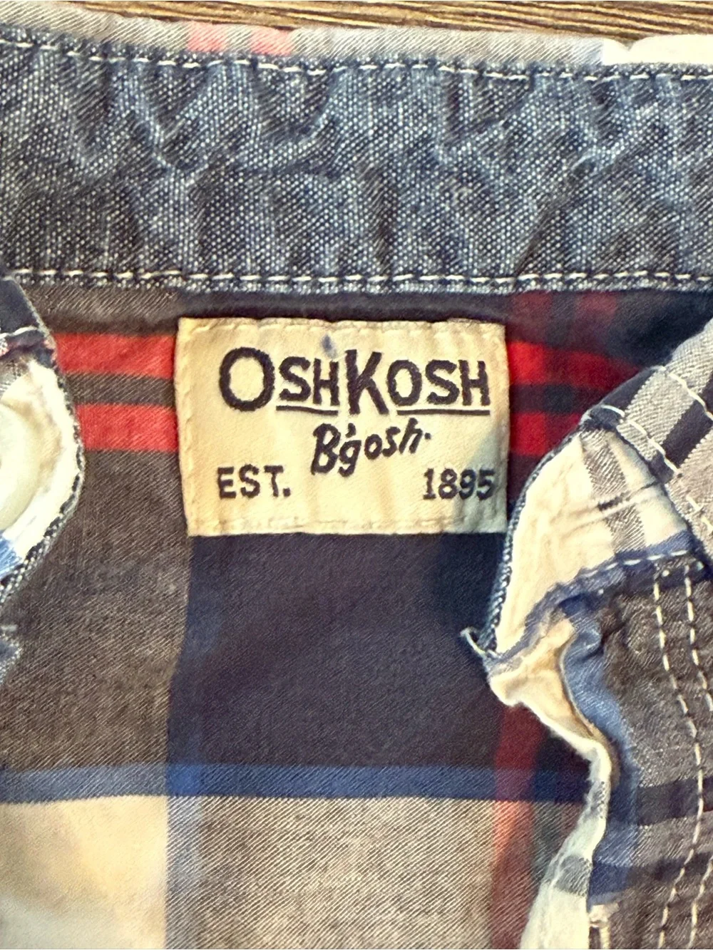 OshKosh B’gosh Toddler Boys Plaid Button-Down Shirt Size 24 Months